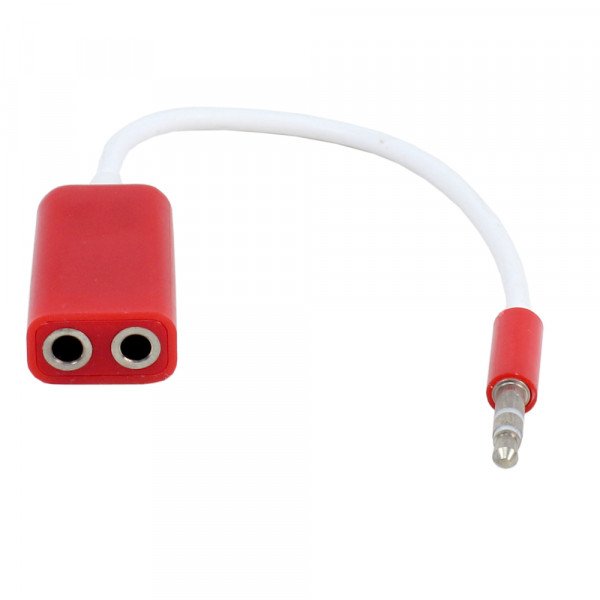 Wholesale Speaker and Headphone Splitter Cable (Red)