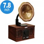 Wholesale Retro Classic Wooden Phonograph Recorder Player Design Portable Bluetooth Speaker B8 (Brown)