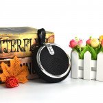 Wholesale Round Style Portable Bluetooth Speaker with Carry Strap BS119 (Silver)