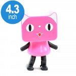 Wholesale Smart Music Dancing Cat Portable Bluetooth Speaker with Strap Cute Cat (Pink)