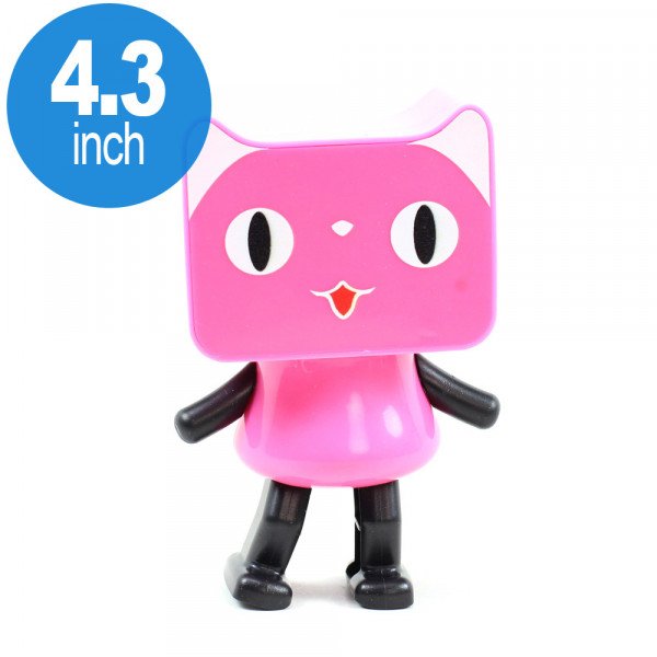 Wholesale Smart Music Dancing Cat Portable Bluetooth Speaker with Strap Cute Cat (Pink)