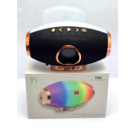 Wholesale Premium Rainbow LED Light Portable Bluetooth Speaker F1 (Black)