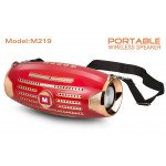 Wholesale Glossy Design Power Sound Bluetooth Speaker with Carry Strap M219 (Red)