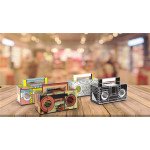 Wholesale Retro Boombox Artistic Design Portable Bluetooth Speaker with Handle MY810BT (Black)