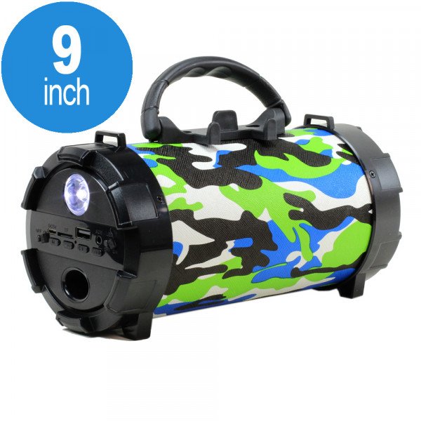 Wholesale Flash Light Button Cool Design Portable Bluetooth Speaker with Handle and Holder PT2 (Camouflage)