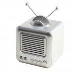 Wholesale Retro TV Design Heavy Bass Portable Bluetooth Speaker S117 (Silver)