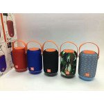 Wholesale Extreme Sound Round Portable Bluetooth Speaker with Handle Strap TG107 (Gray Blue)