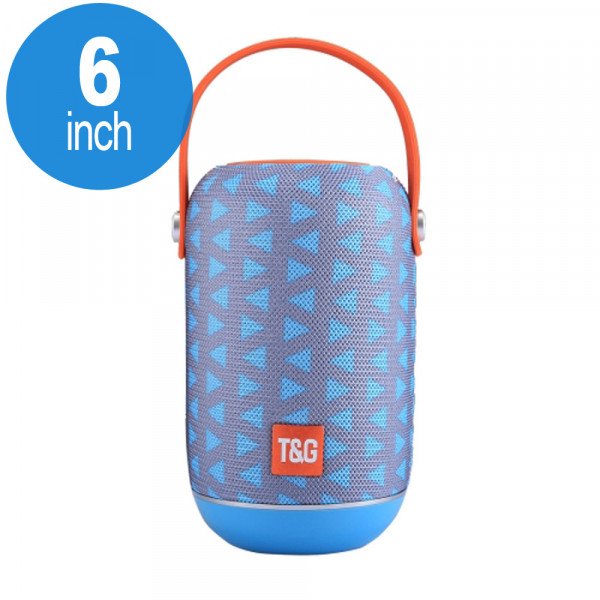 Wholesale Extreme Sound Round Portable Bluetooth Speaker with Handle Strap TG107 (Gray Blue)