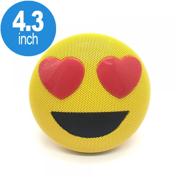 Wholesale Emoji Loud Sound Portable Bluetooth Speaker with Strap and USB Slot YM-032 (Heart)