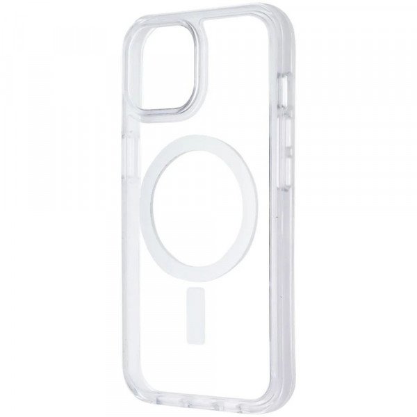 Wholesale Heavy Duty Clear Transparent Magnetic Magsafe Cover Defender Case for Apple iPhone 15 Pro (Clear)