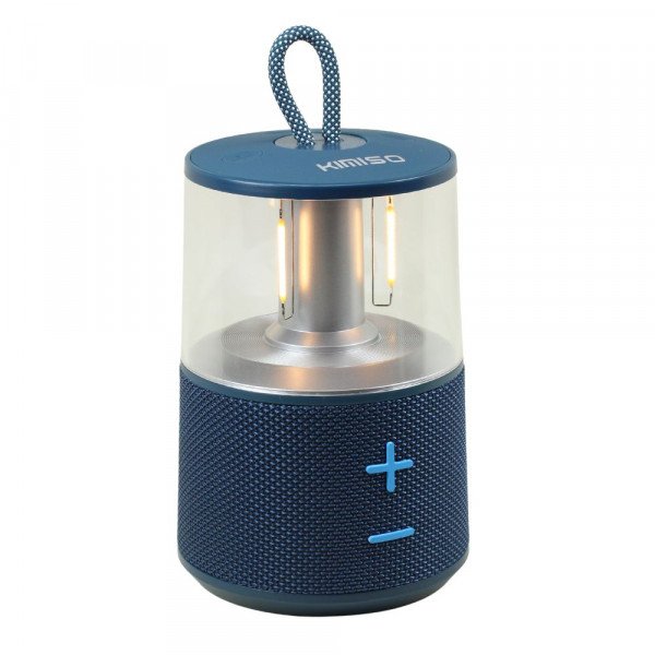 Wholesale Portable Bluetooth Speaker with Light Lamp and Carry Handle for Outdoor Adventures KMS265 for Universal Cell Phone And Bluetooth Device (Blue)