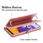 Wholesale Premium PU Leather Folio Wallet Front Cover Case with Card Holder Slots and Wrist Strap for Samsung Galaxy A22 5G (Green)