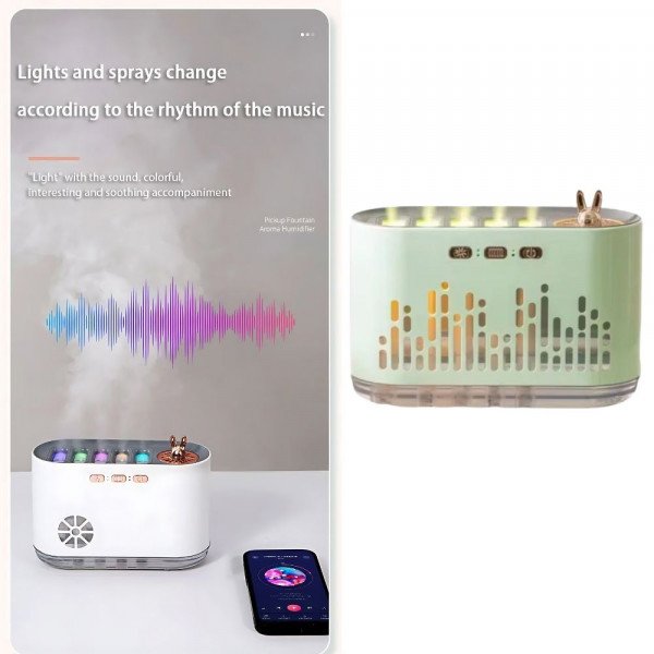 Wholesale Aroma Humidifier with Multi-Color LED Mist - Essential Oil Diffuser LA0649 for Home, Office & Outdoor Use (Green)