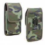 Wholesale Ex-Large Army Green Camouflage Vertical Phone Pouch with Belt Clip – Stretchable, Multi-Orientation for Fits iPhone 15 Pro Max and more (Camo)